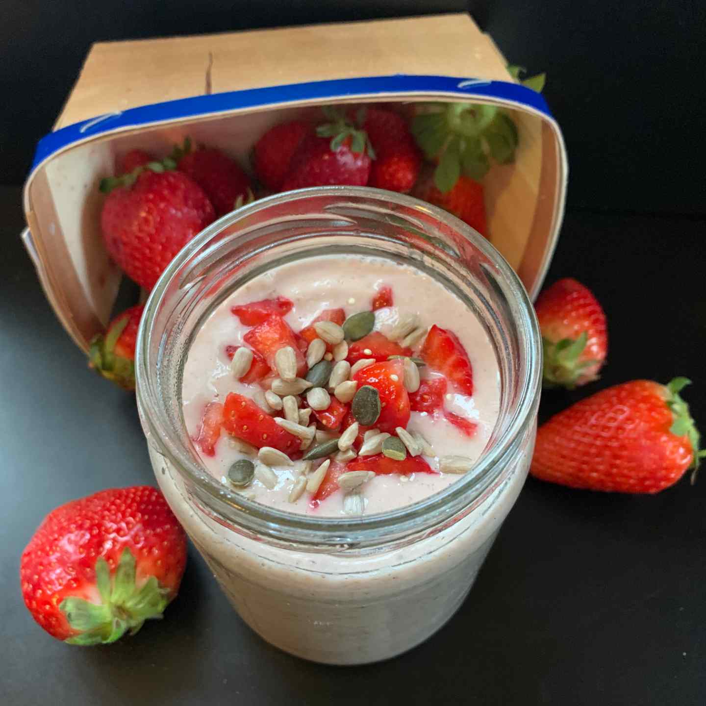 vegan protein rich strawberry smoothie 3