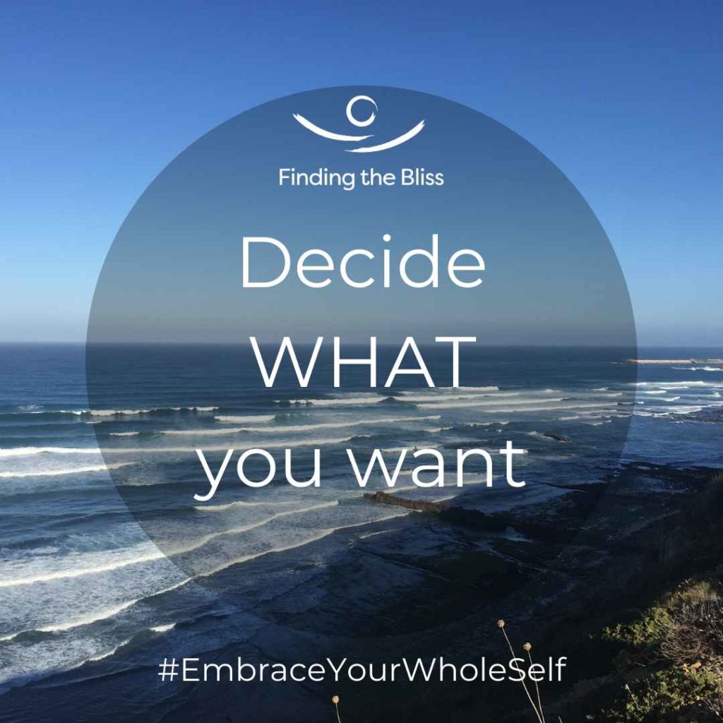 Decide what you want