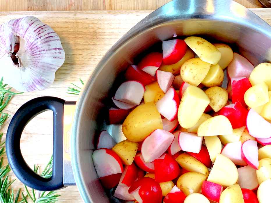 Radish and Potato Stir Fry (vegan) - Step 2