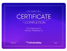 Mindvalley Certificate
